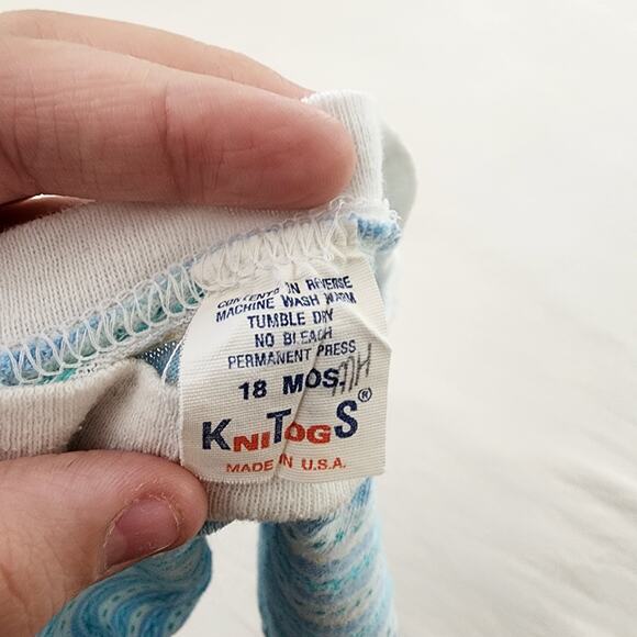 Vintage Striped Blue Tee 6-12 months - Picture 5 of 7